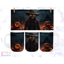 Töklámpás  mintás  halloweeni bögre -4