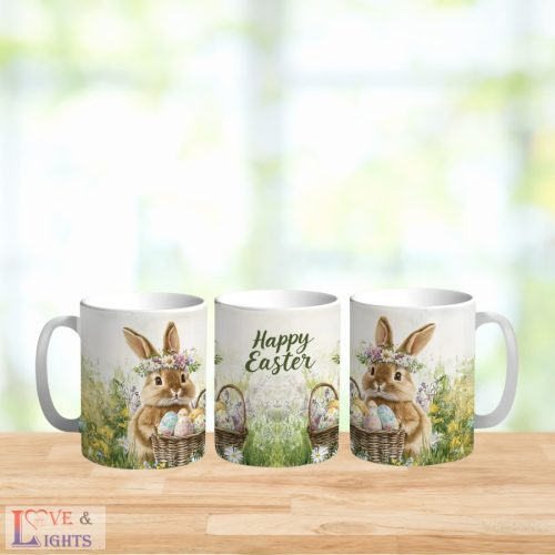 Húsvéti bögre Happy esater felirattal