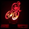 Bicikliző mintás 3D lámpa - kérhető felirattal