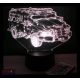 Harcászati autó mintás 3D illúzió lámpa