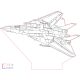 F14 vadászgép mintás illúzió lámpa
