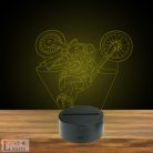 Cross motoros repül - 3D LED lámpa