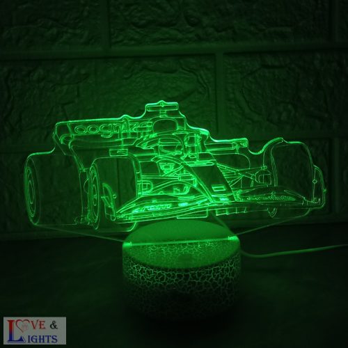 Forma-1 autó mintás illúzió lámpa  - Aston Martin