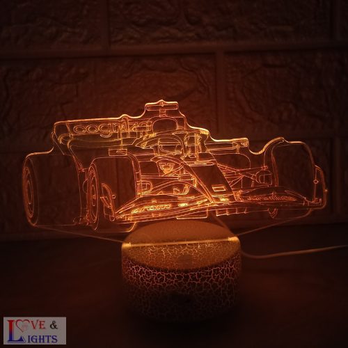 Forma-1 autó mintás illúzió lámpa  - Aston Martin