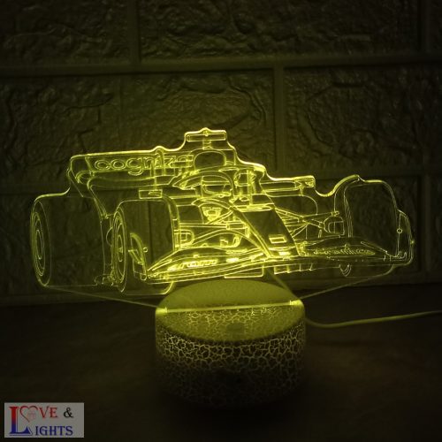 Forma-1 autó mintás illúzió lámpa  - Aston Martin