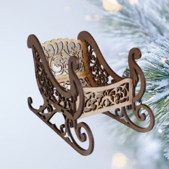   Karácsonyi szánkó, fából - "Csináld magad" - 3D puzzle