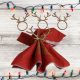 Karácsonyi szalvétagyűrű fából - agancsos - 4db