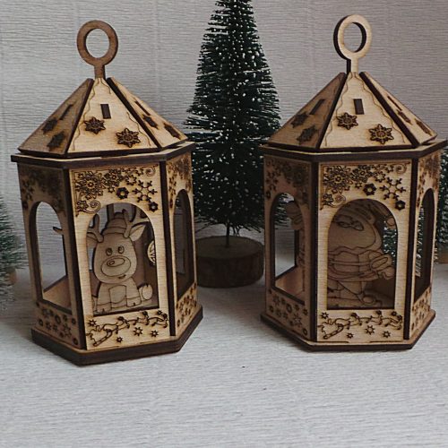 Csináld magad karácsonyi dísz fából -  22 db-os 3D puzzle - többféle mintával