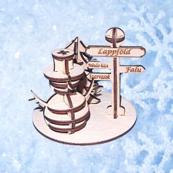   Északi sark, hóemberrel - "Csináld magad" - 3D puzzle