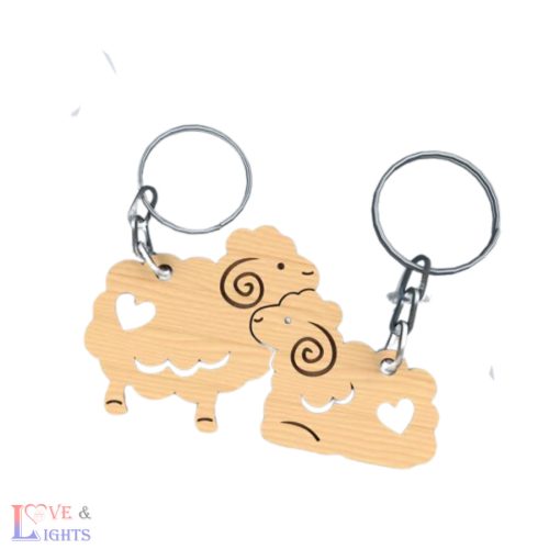 Bárány  alakú páros kulcstartó 