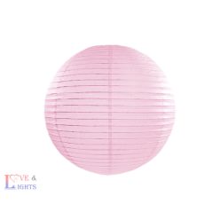 Világos rózsaszín papír lampion 20 cm