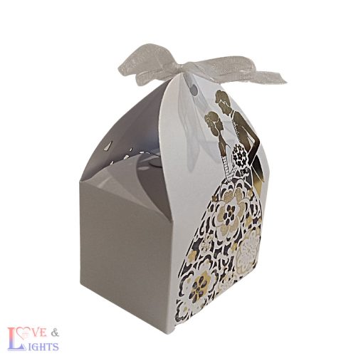 Pár mintás lézervágott ajándéktartó doboz