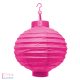 Magenta papír lampion 20 cm - LED-es