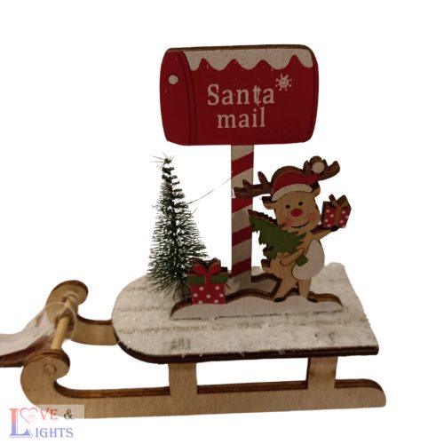 Lézervágott karácsonyi dekoráció postaládás - szarvasos