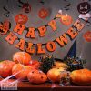 Happy Halloween feliratos narancs - fekete füzér
