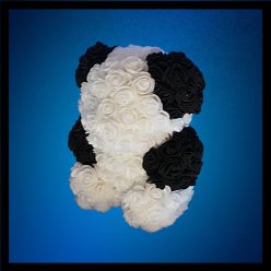 Panda rózsa maci - 25 cm
