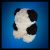 Panda rózsa maci - 25 cm