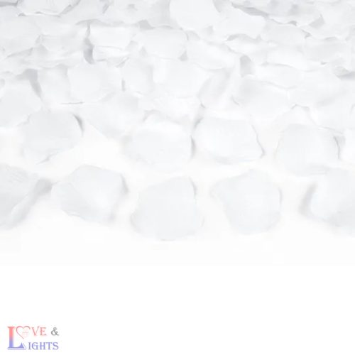 Fehér műrózsaszirmok - 100db