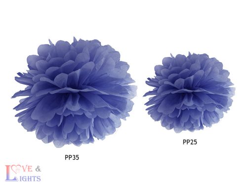 Selyempapír Pompon, sötétkék, 25 cm