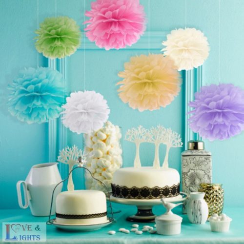 Fehér Pompon 35cm átmérő