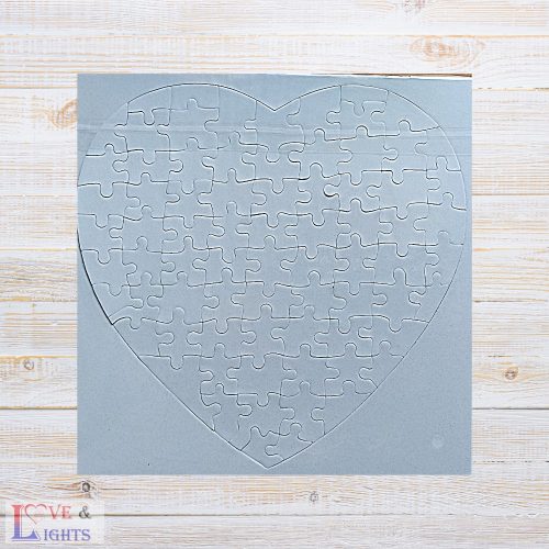 76 db-os szív alakú egyedi puzzle