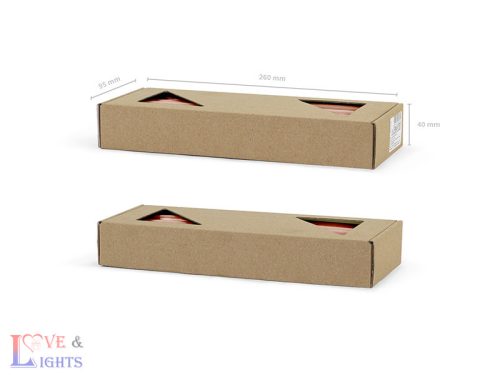 Kúpos gyertyák, fémes, rózsaszín arany, 24cm (1 db / 10 db.)