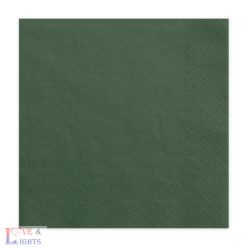 Sötétzöld  3 rétegű szalvéta - 20 db