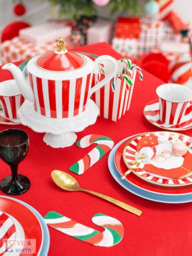 Cukorkabot mintás karácsonyi szalvéta - 20db