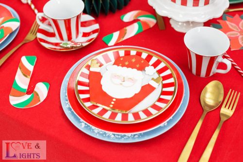 Cukorkabot mintás karácsonyi szalvéta - 20db