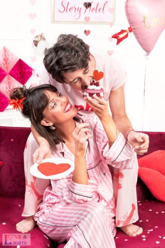 Szalvéta Szív, piros, 14,3x12,5 cm (1 db / 20 db)