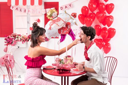 Szalvéta Szív, piros, 14,3x12,5 cm (1 db / 20 db)