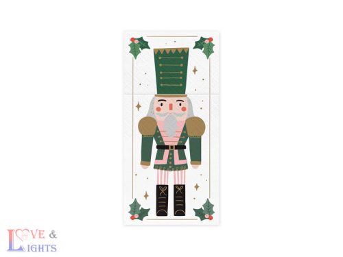 Evőeszköz tartó Diótörő mintás , 10x20 cm, mix (1 pkt / 6 db.)