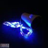 Napelemes LED-es borosüveg világítás - kék színű- 2m