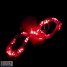 Napelemes LED-es borosüveg világítás - piros színű- 2m