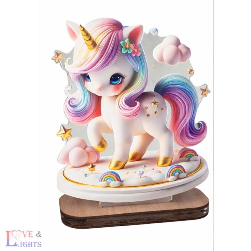 Egyszarvú mintás színes LED éjjeli fény