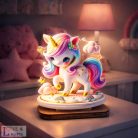 Egyszarvú mintás színes LED éjjeli fény