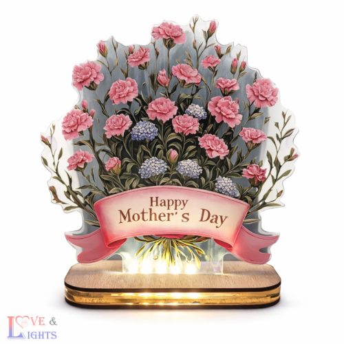 Anyák napi el nem hervadó virágcsokor - led-es lámpa