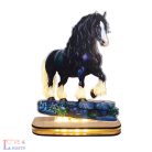 Fekete ló mintás színes LED lámpa