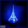 Eiffel torony mintás 3D illúzió lámpa 