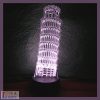 Pisai ferde torony mintás 3D illúzió lámpa 