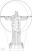 Krisztus szobor mintás 3D illúzió lámpa 