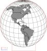 Földgömb - Amerika mintás LED lámpa