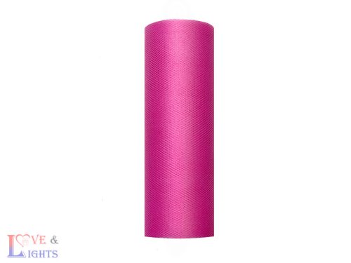 egyszínű tüll, fukszia, 0,15 x 9 m (1 db / 9 lm)