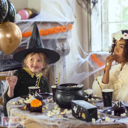 Fekete macska - halloweeni papírtányér - 6db
