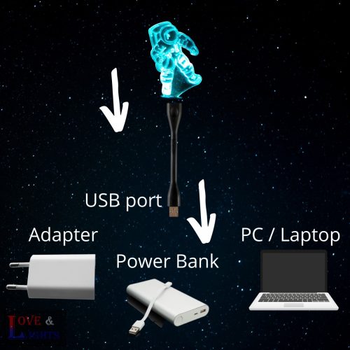 Asztronauta / Űrhajós mintás  éjjeli fény