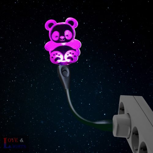Panda mintás éjjeli fény