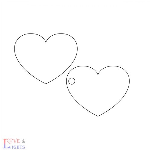 Víztiszta plexi - ültetőkártya szív alakú