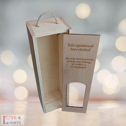 Gravírozott bortartó