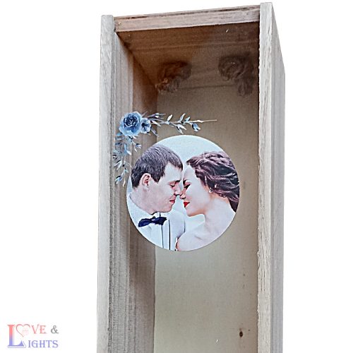 Fa bortartó akril előlappal - egyedi felirattal saját fotóval