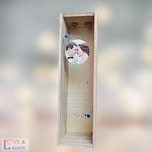 Fa bortartó akril előlappal - egyedi felirattal saját fotóval